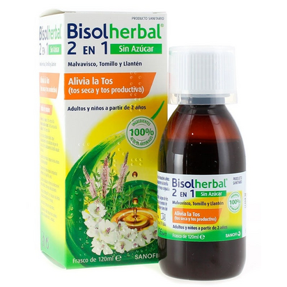 Sanofi Bisolherbal Xarope 2 em 1 Sem Açúcar 120ml